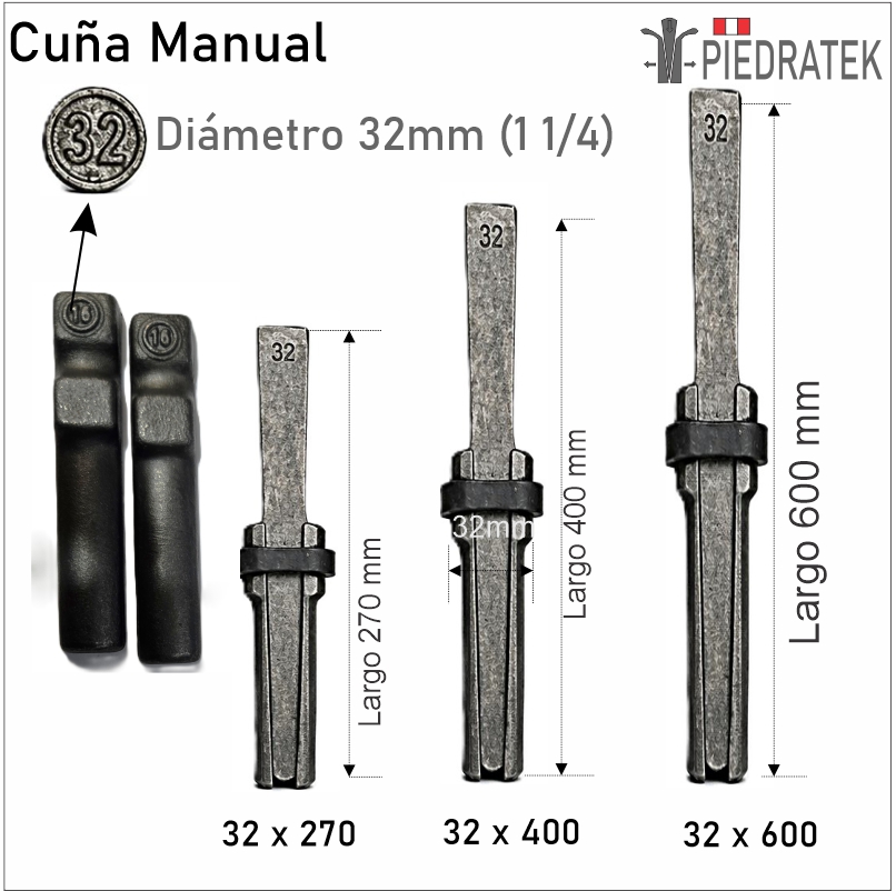 Cuñas uso Manual (32*600MM)