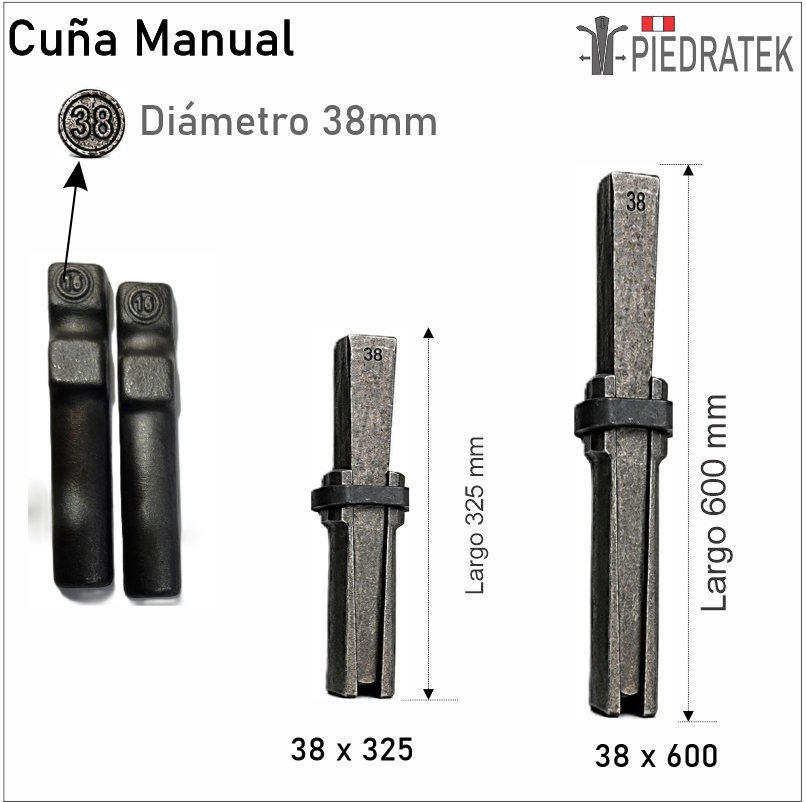 Cuñas uso Manual (38*325MM (1 1/2"))