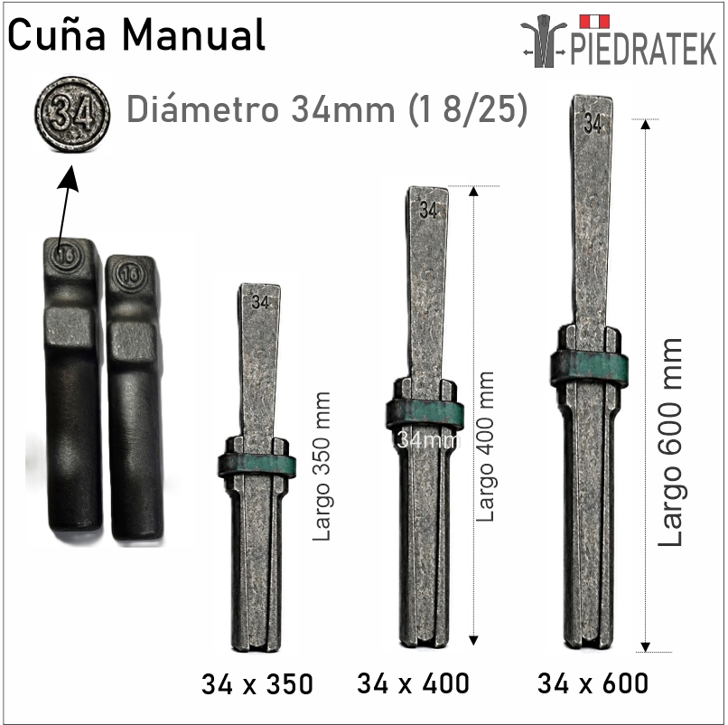 Cuñas uso Manual (34*325mm (1 21/50"))