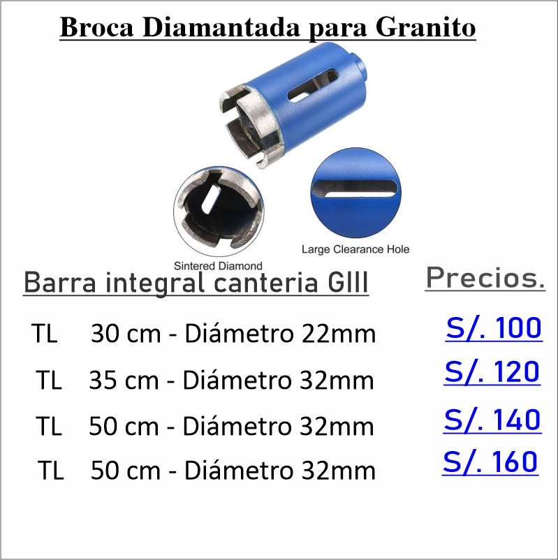 broca diamantada para granito 40mm